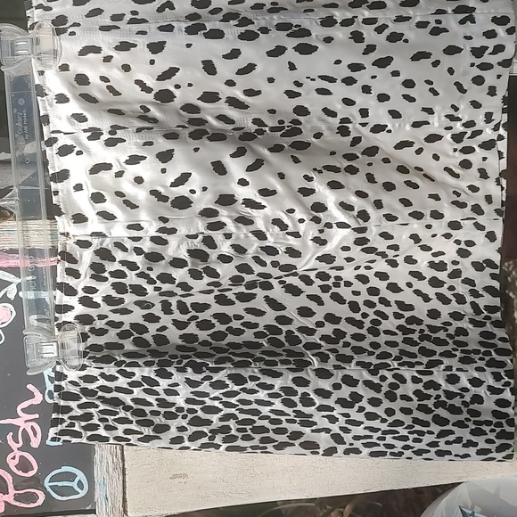 Hand Taylored animal print skirt black and off white UNIQUE - Picture 3 of 5